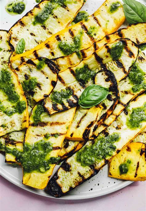 Grilled Summer Squash with Basil Vinaigrette • Heartbeet Kitchen