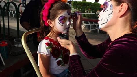 Girl Face Painted like a Catrina Day of ... | Stock Video | Pond5