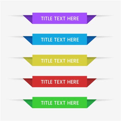 Abstract Colorful Titles Design Elements, Abstract, Titles, Headers PNG ...