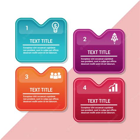 Premium Vector | Infographic colorful abstract square labels template design