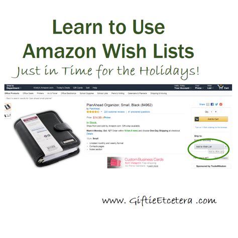 Amazon Wish Lists (and How to Use Them) | Giftie Etcetera: Amazon Wish Lists (and How to Use Them)