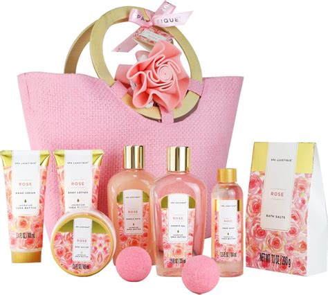 Spa Luxetique Paniers cadeau rose Spa pour femme, 10 pièces - Sac ...