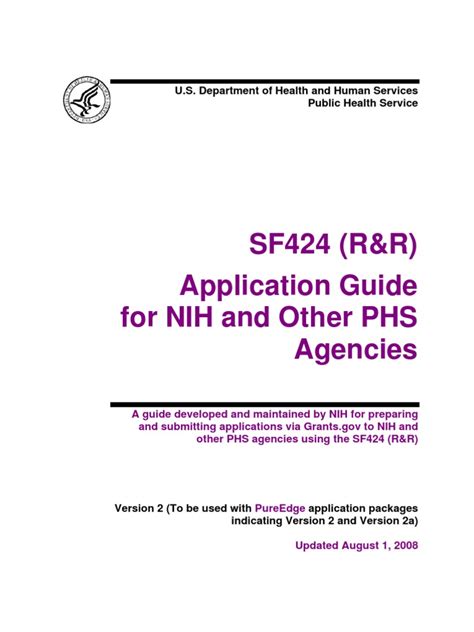 SF424 RR Guide General Ver2 | PDF | National Institutes Of Health ...