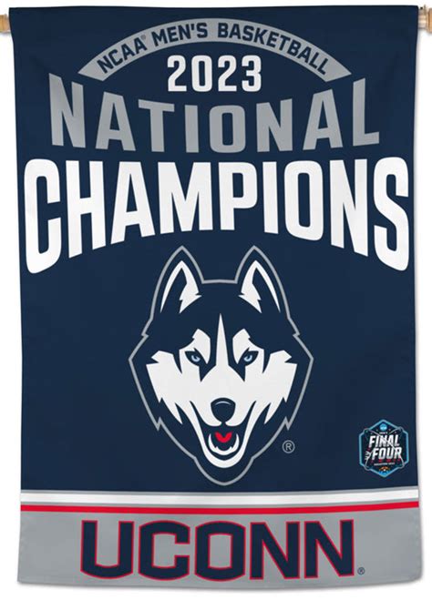 UConn Huskies 2023 NCAA Men's Basketball Champions Official 28x40 Wall ...