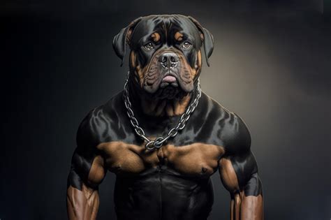 Premium Photo | A dog with a muscular body and a muscular body is shown ...