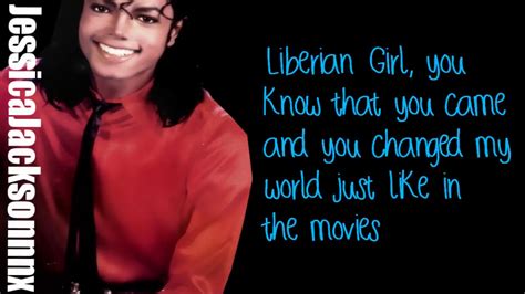 michael jackson liberian girl lyrics - YouTube