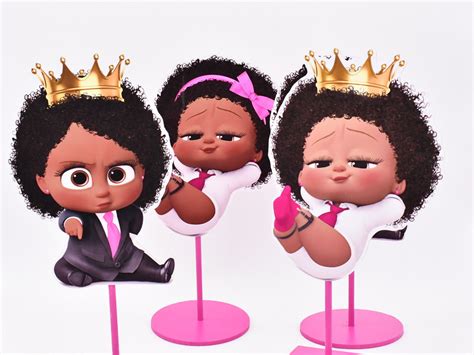 Boss baby African American Girl boss baby party decorations | Etsy