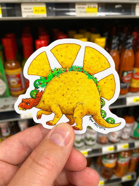 Stickers Sushi Brachiosaurus Mosquito in Amber Chow Mein T-Rex Taco ...