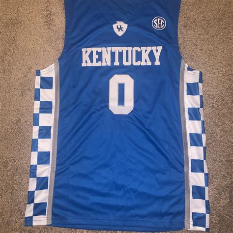 -Blue Kentucky #0 Basketball Jersey -Brand... - Depop