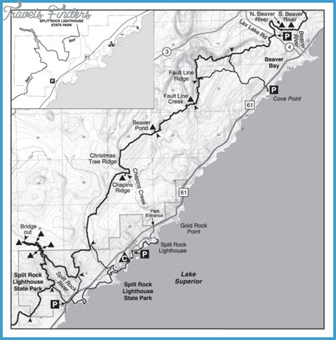 Lake Superior Hiking Trail Map - TravelsFinders.Com