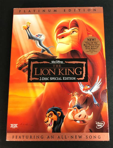 The Lion King (DVD, 2003, 2-Disc Set, Platinum Edition Features an All-New Song) 786936217421 | eBay