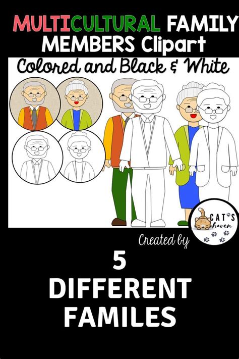 MULTICULTURAL Families Clip Art | Different Types of Families | Clip art, Family illustration ...