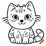 Cat coloring Page On Craiyon sketch template