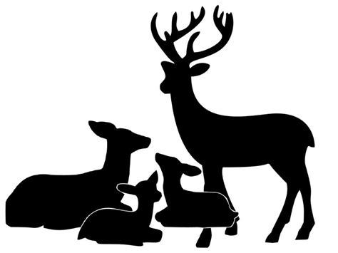 Deer Family Silhouette SVG - Etsy