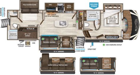 3950BH / 3950BH-R | Grand Design in 2020 | Grand design rv, Rv floor plans, Lightweight travel ...