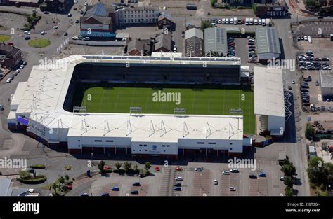 aerial view of The Halliwell Jones Stadium, home of Warrington Wolves ...