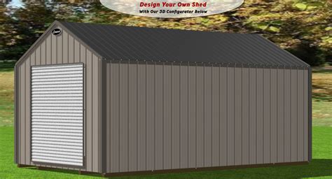 12x20 Metal Storage Shed Gable Pilot - Leonard USA