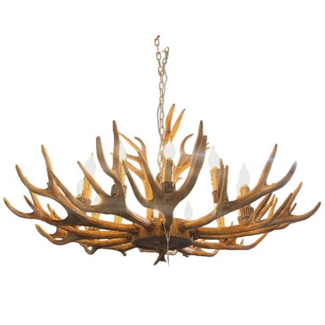 Faux Antler 12 Light Chandelier, Natural – High Fashion Home