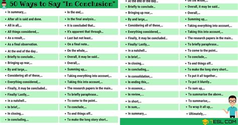 50+ Synonyms for “In Conclusion” with Examples | Other Ways to Say "In ...