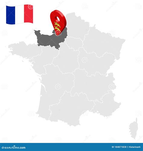 Normandy French Region Map Vector Illustration | CartoonDealer.com ...