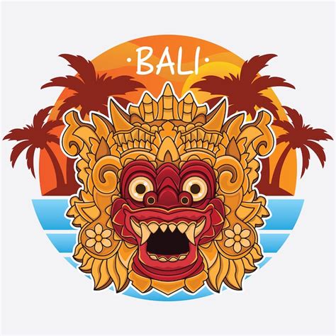 Premium Vector | Design bali island logo