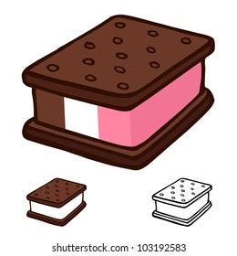 Ice Cream Sandwich Cartoon Illustration Design Stock Illustration 103192583