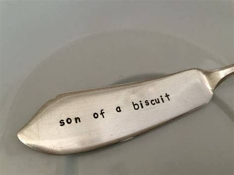 Son of A Biscuit Recycled Silverware Hand Stamped Cheese Spreader - Etsy