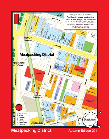 Meatpacking District NYC Downloadable Map | Red Maps Blog