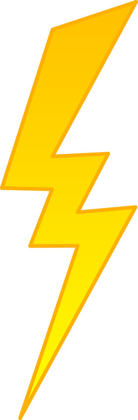 Golden Lightning Bolt Symbol - Free Clip Art