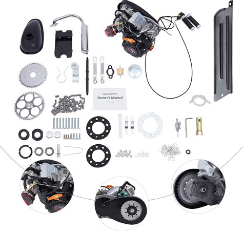 Amazon.com: 100CC 4-Stroke Motorized Bicycle Kit,3HP Single Cylinder ...