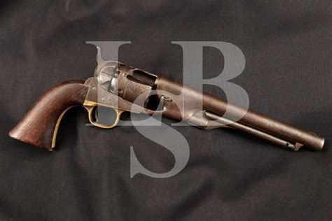 Colt 1860 Army, Named R.F. Newcomb Port Hudson Siege 1863, Parts Matching Blue 8" SA 6-Shot ...