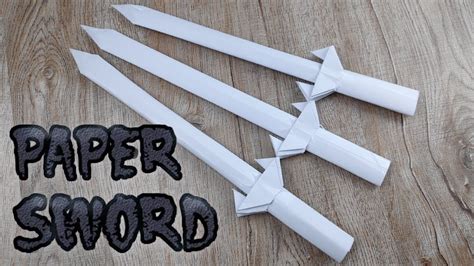 DIY Paper Toy Sword, How to Make A4 Paper Knife Weapons Tutorials, Origami Craft Kids