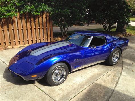 Steel Blue 1975 Chevrolet Corvette