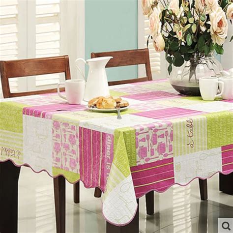 Flannel Backed Vinyl PVC Tablecloth Plastic Waterproof Table Cloth ...