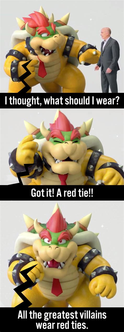 Bowser's Tie | Mario funny, Super smash bros memes, Bowser