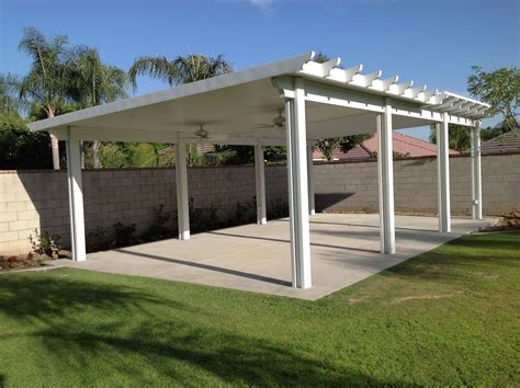 Stand-Alone Patio Cover with Ceiling Fans in Bakersfield, California | Covered patio design ...