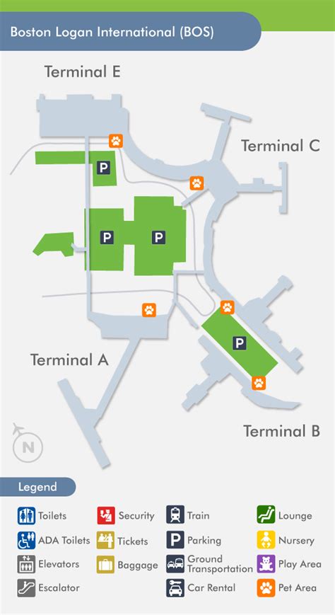 Logan Airport Parking Map