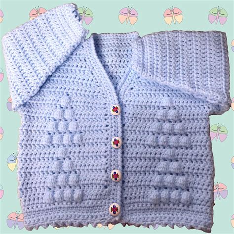 PDF Instant Download Baby Crochet Cardigan Pattern in DK. | Etsy