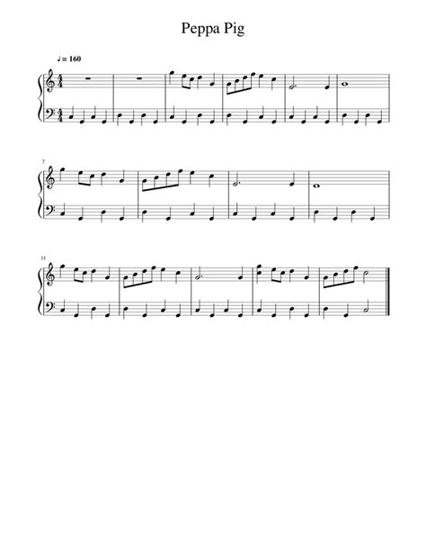 Peppa Pig Sheet music for Piano (Solo) | Musescore.com