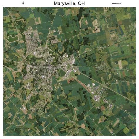 Aerial Photography Map of Marysville, OH Ohio