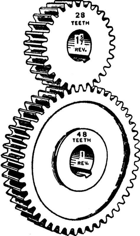 Gear and Pinion, vintage illustration 13778387 Vector Art at Vecteezy