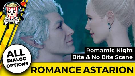 Astarion Romance Night 💕 Bite and No Bite Scene 💞 All Dialog Options 🎬 ...