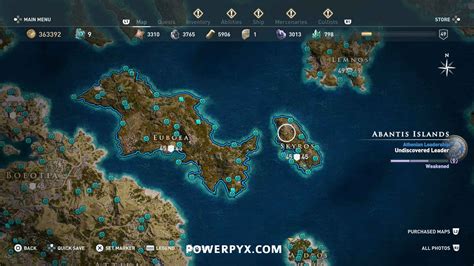 Assassin's Creed Odyssey Orichalcum Fragment Locations Map