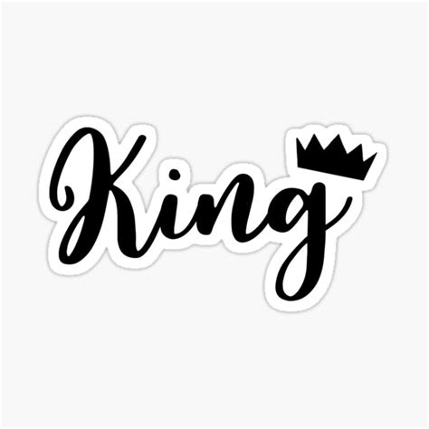 "King" Sticker for Sale by lovelifeletter | Redbubble