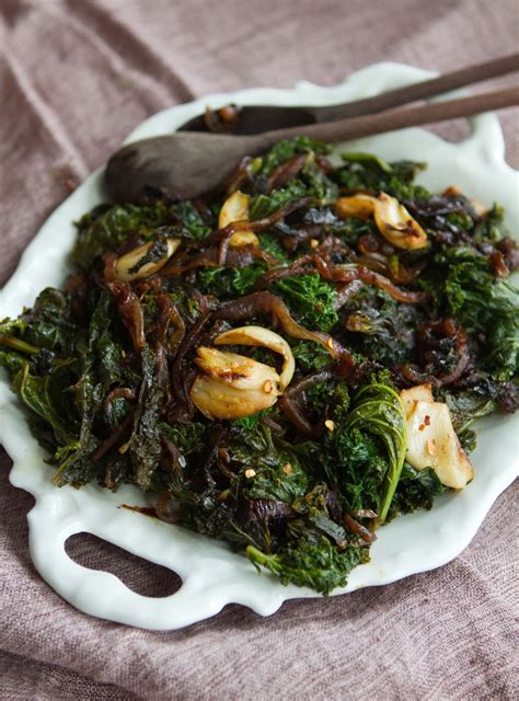 Recipe: Slow-Cooked Kale with Smashed Garlic & Red Onions | Kitchn