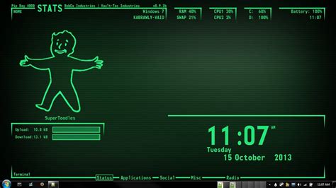 Pip Boy 4000 1366x768 [Back in development] by Kabrawly | Pip boy, Live wallpapers, Fallout ...