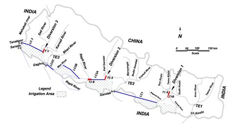 Map of Nepal showing major rivers draining to India from Nepal,... | Download Scientific Diagram