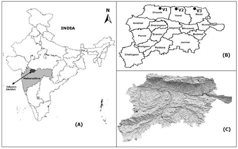 (A) Geogrphical position of Jalgaon district in Maharashtra state of... | Download Scientific ...