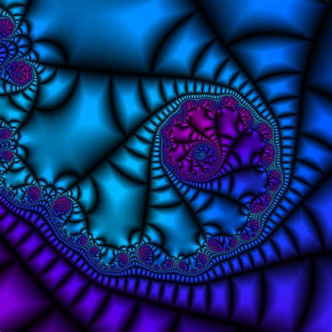 Purple And Blue Fractal Digital Art by Christy Leigh