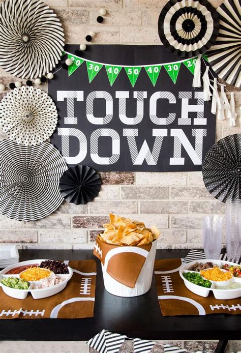 Touchdown Football Party Backdrop INSTANT DOWNLOAD by Lindi - Etsy | Football party backdrop ...